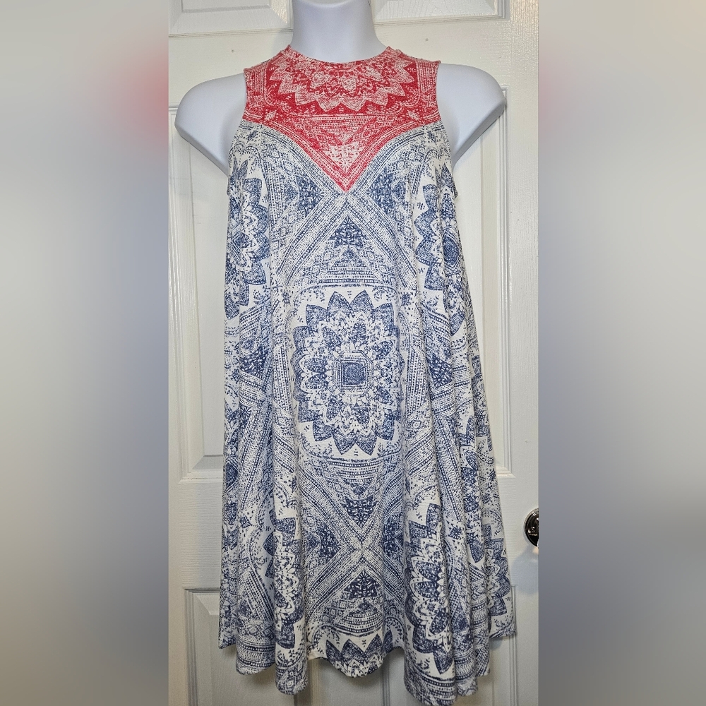 Sonoma Red, White, & Blue, Sleeveless Sundress. Size S.